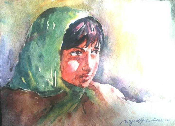 Portrait Painting - Untitled  #1 by Wajid  Ali