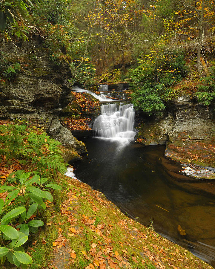 Fall Photograph - Upper Dingmans Falls by Stephen Vecchiotti