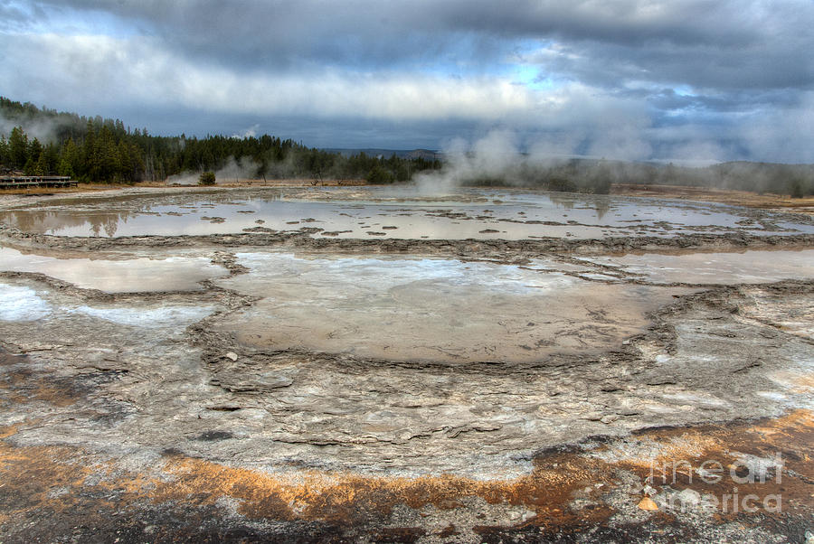 Upper Geyser Basin, Yellowstone Photograph by Mark Newman - Fine Art ...