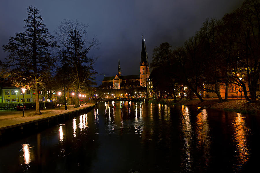 Uppsala by night Photograph by Torbjorn Swenelius