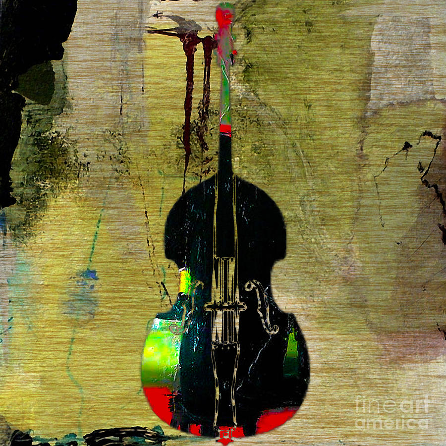 Upright Bass #2 Mixed Media by Marvin Blaine