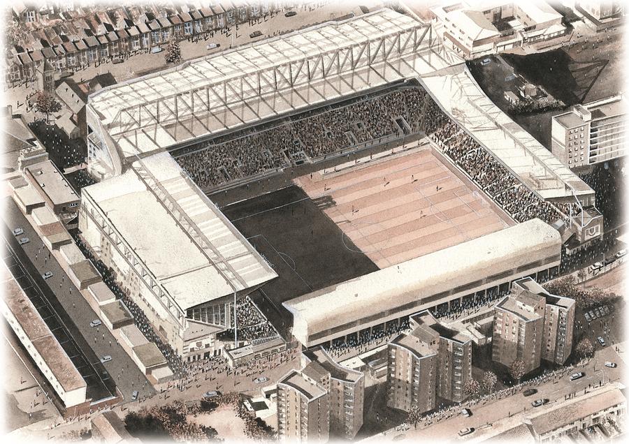 Football Painting - Upton Park - West Ham United #2 by Kevin Fletcher