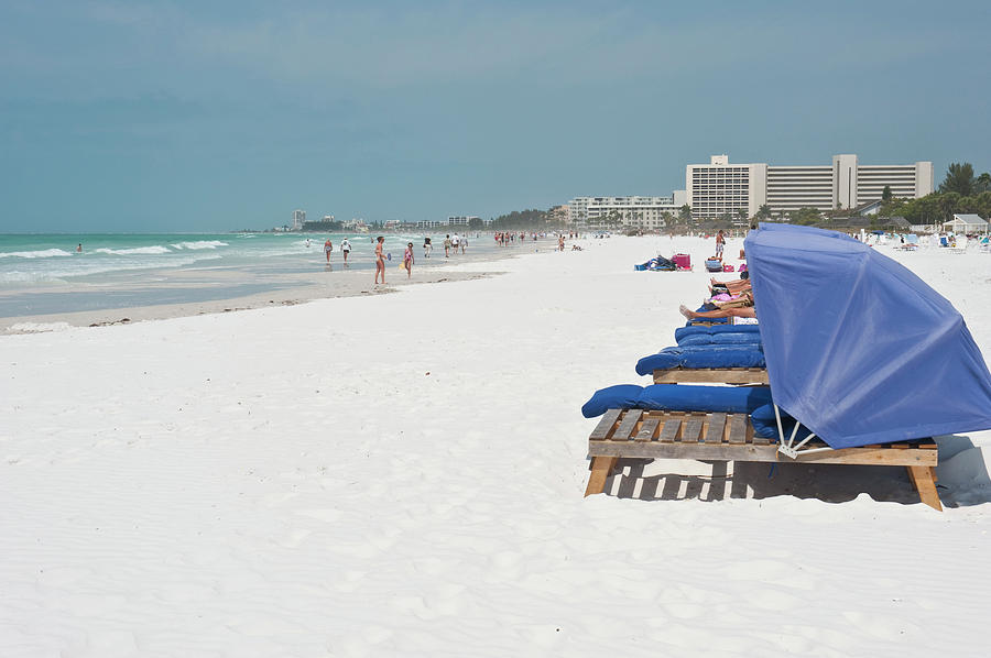 Beach Photograph - USA, Florida, Sarasota, Crescent Beach #1 by Bernard Friel
