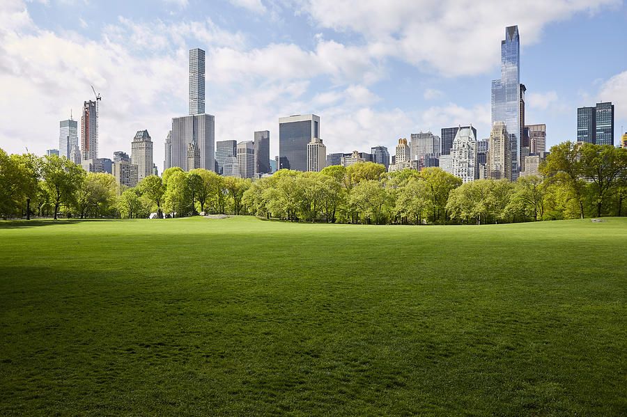 USA, New York State, New York City, Manhattan skyline with Central park in foreground #1 Photograph by Winslow Productions