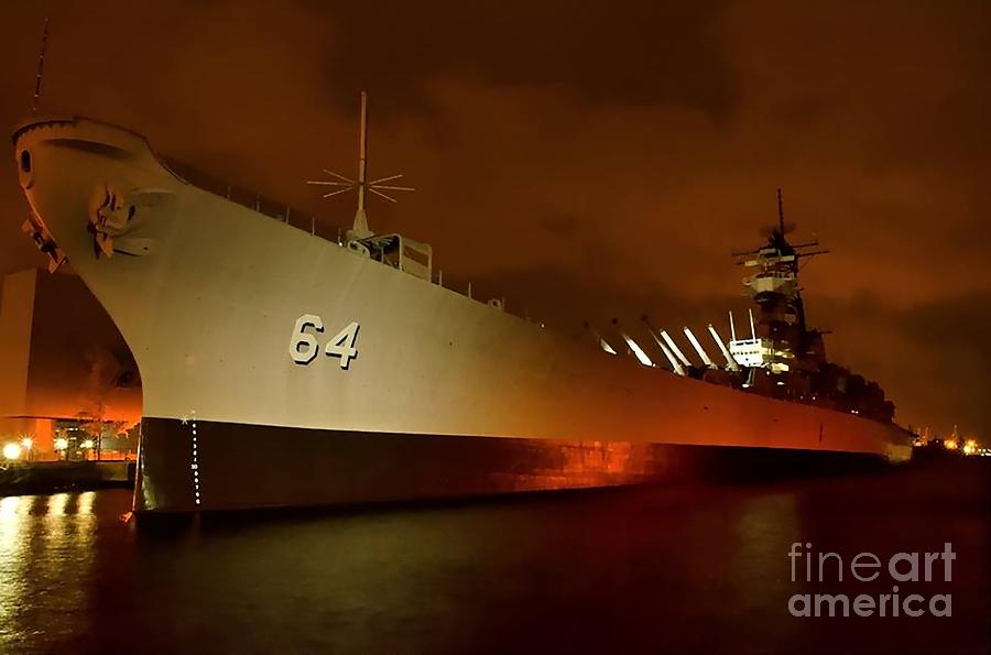 Wisconsin Photograph - USS Wisconsin #1 by Mike Baltzgar