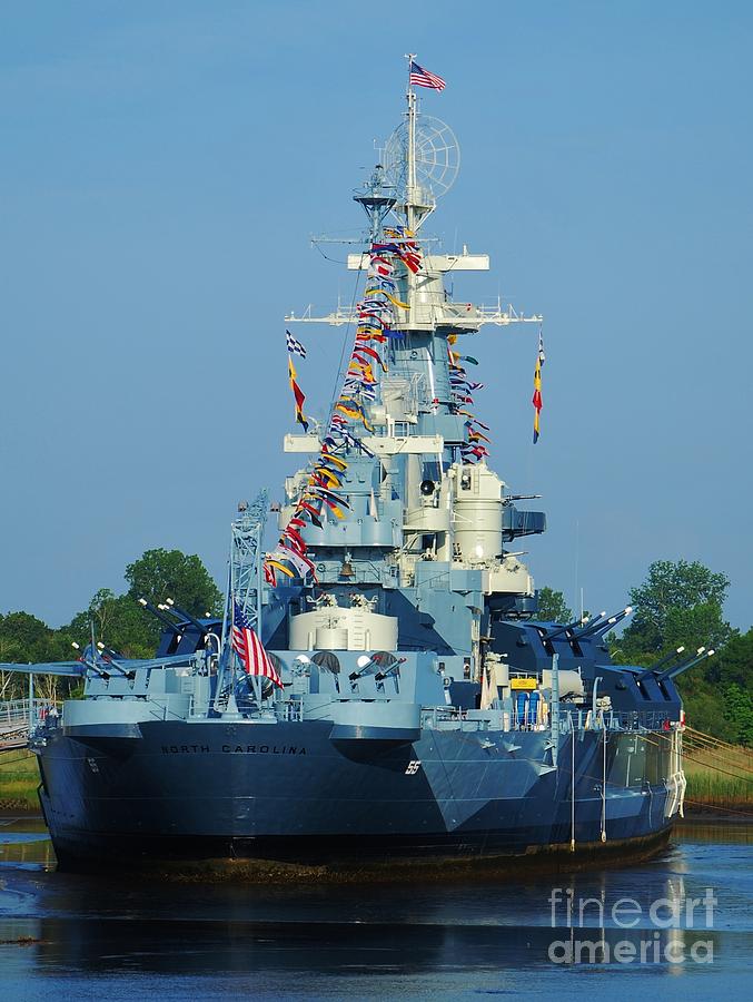 USSNC Battleship With All Its Colors #1 Photograph by Bob Sample