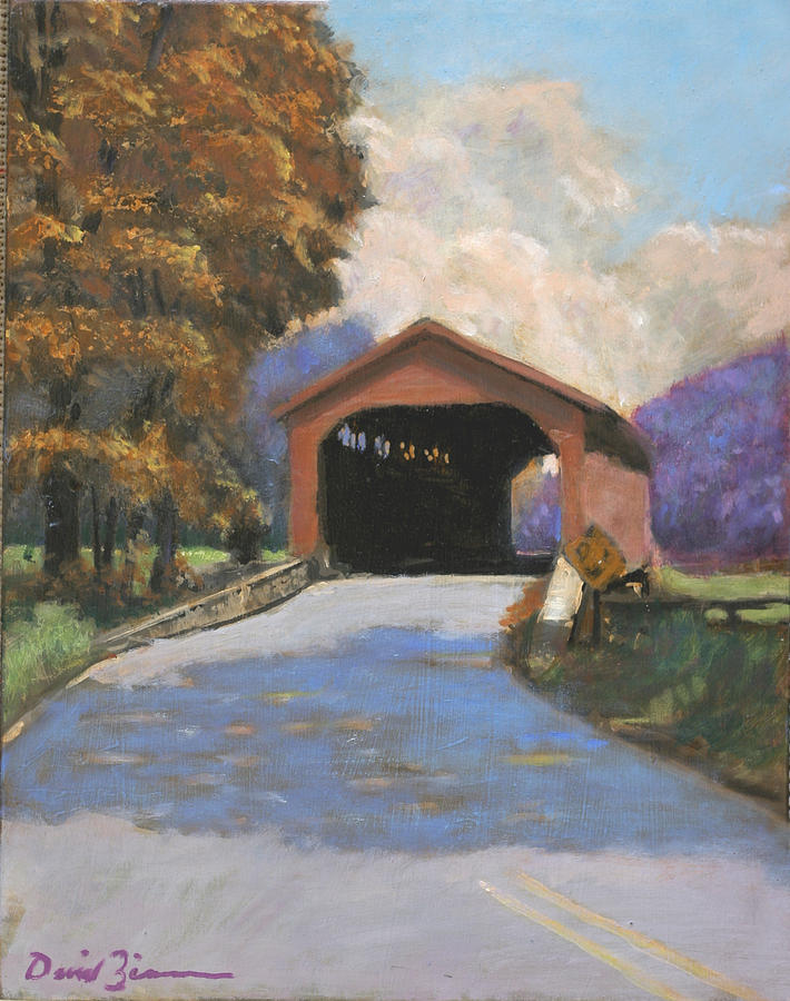 Fall Painting - Utica Mills #1 by David Zimmerman