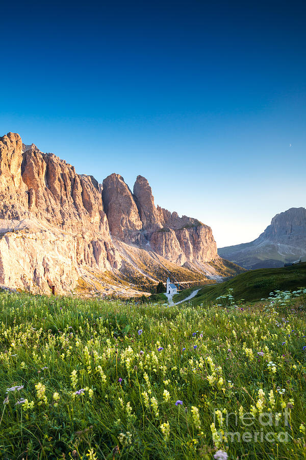 Val gardena from passo Gardena with Sassolungo peak #1 Photograph by Matteo Colombo