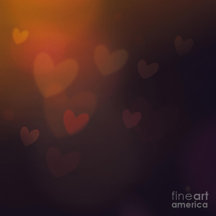 Abstract Digital Art - Valentines background #1 by Mythja Photography