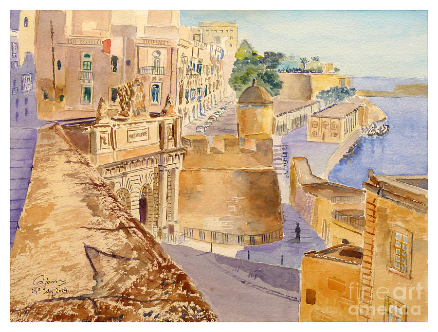 Valletta #2 Painting by Godwin Cassar
