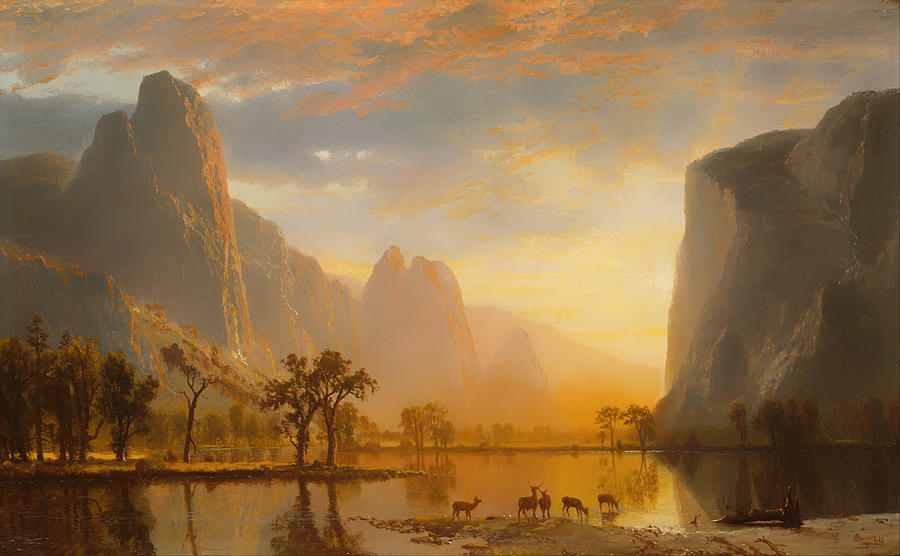 Valley of the Yosemite #2 Painting by Albert Bierstadt