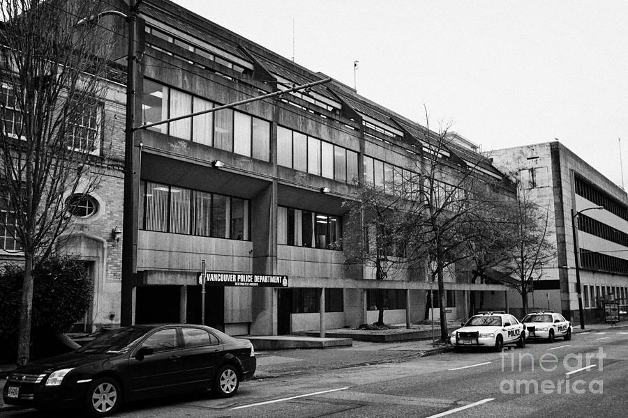 City Photograph - Vancouver police department station 236 cordova street BC Canada #1 by Joe Fox