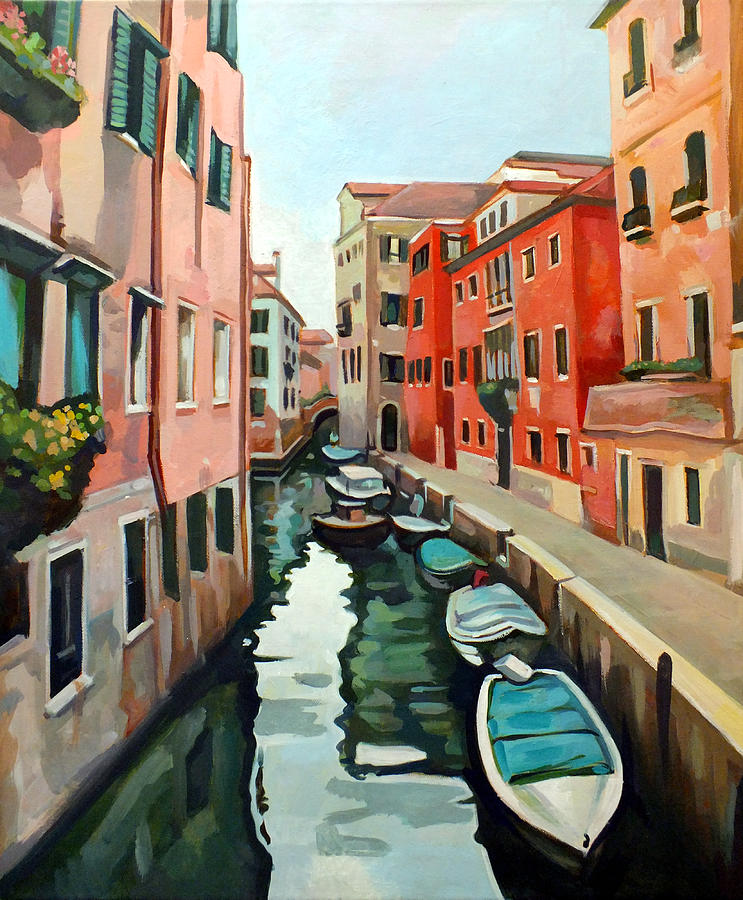 Venetian Cityscape Painting by Filip Mihail