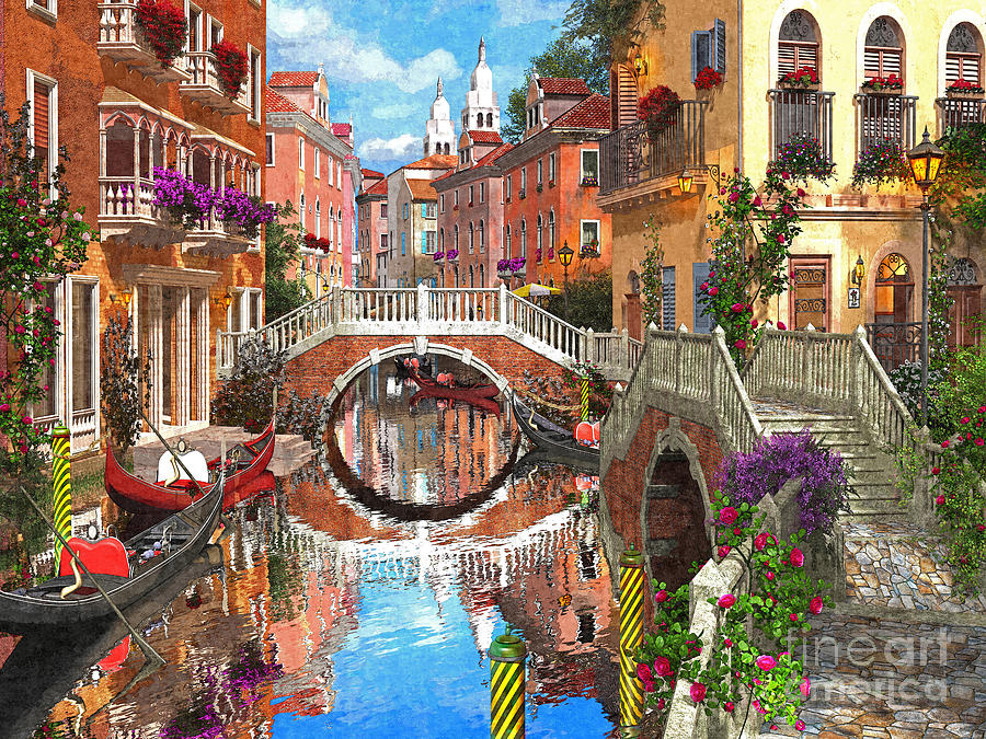 Venetian Waterway #1 Digital Art by Dominic Davison - Fine Art America