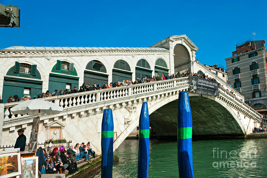 Venice - Rialto Bridge #1 Photograph by Luciano Mortula