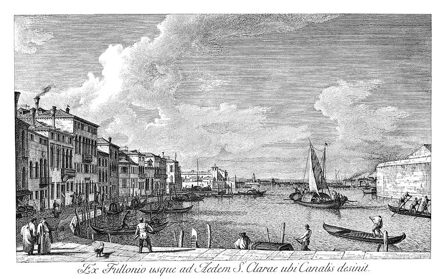 Venice Chiara Canal, 1735 #1 Painting by Granger