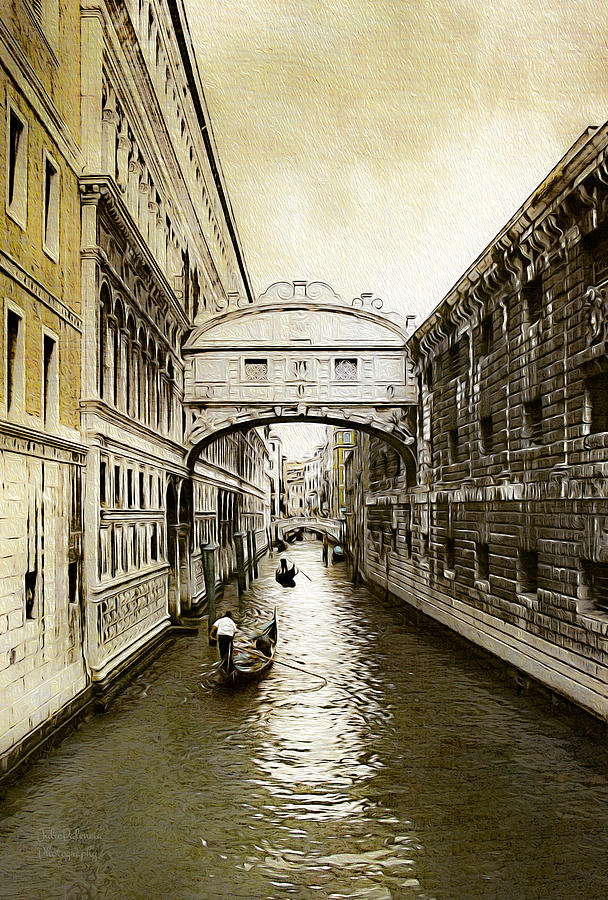 Vintage Photograph - Venice City of Canals  #2 by Julie Palencia
