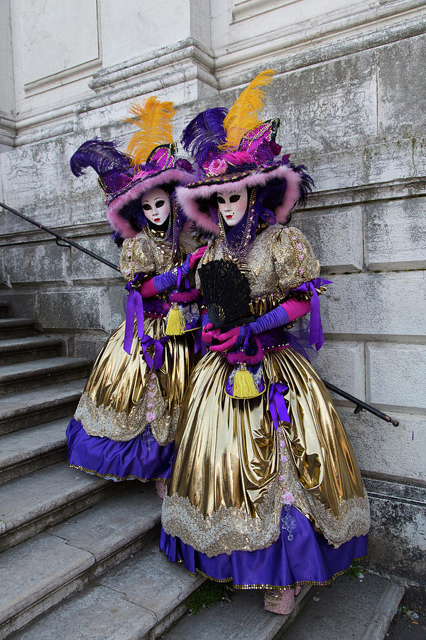 Carnival Costumes in Venice Italy Photograph by John Rizzuto - Fine Art  America