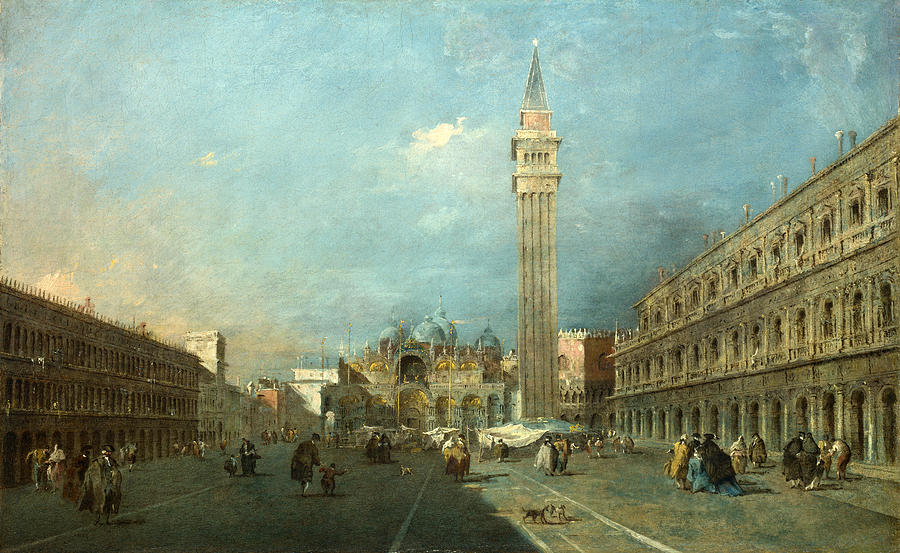 Venice - Piazza San Marco #4 Painting by Francesco Guardi