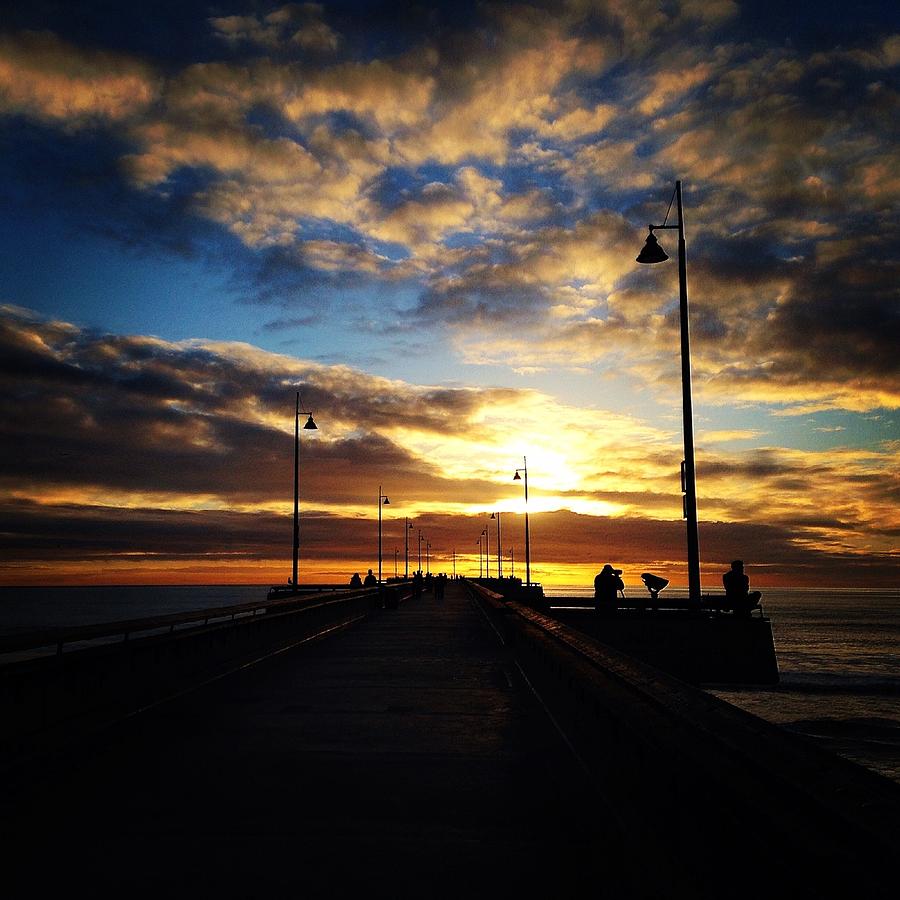 Venice Pier Sunset Photograph by Patricia Berger | Fine Art America