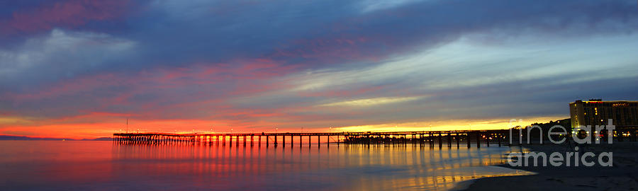 Ventura pier at sunset #1 Photograph by Dan Friend