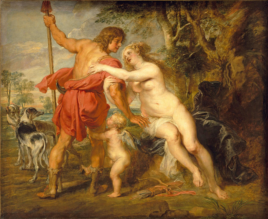 Peter Paul Rubens Painting - Venus and Adonis #12 by Peter Paul Rubens