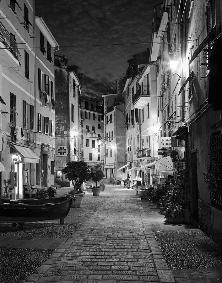 Black And White Photograph - Vernazza Italy #1 by Carl Amoth