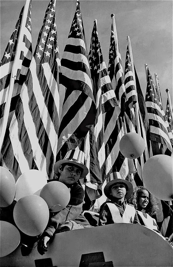 Veterans Day Parade University Of Arizona Tucson Black And White #1 Photograph by David Lee Guss