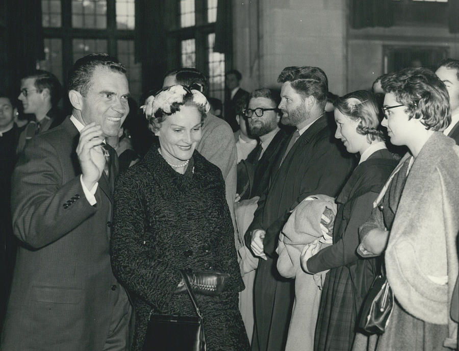 Vice President Nixon Tours Oxford University #1 Photograph by Retro Images Archive