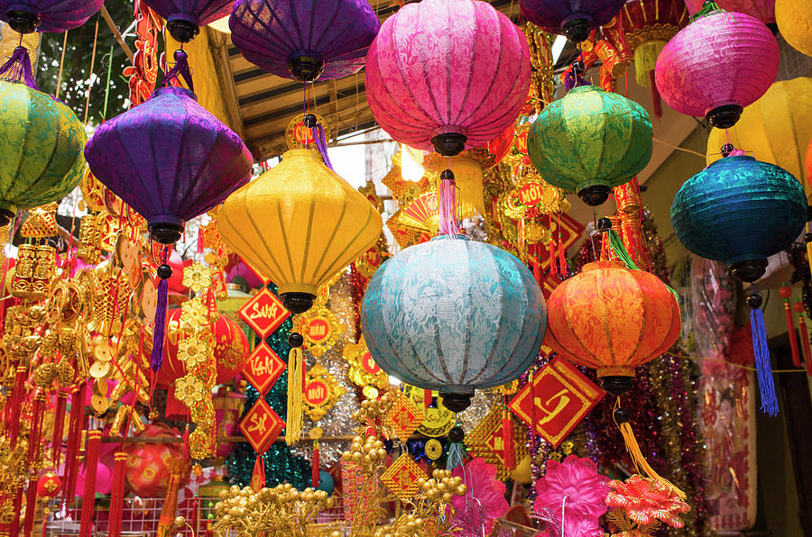 Vietnam, Hanoi Tet Lunar New Year Photograph by Walter Bibikow