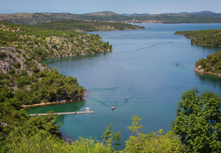 View Down From Sibenik Or Krka Bridge #1 Photograph by Panoramic Images