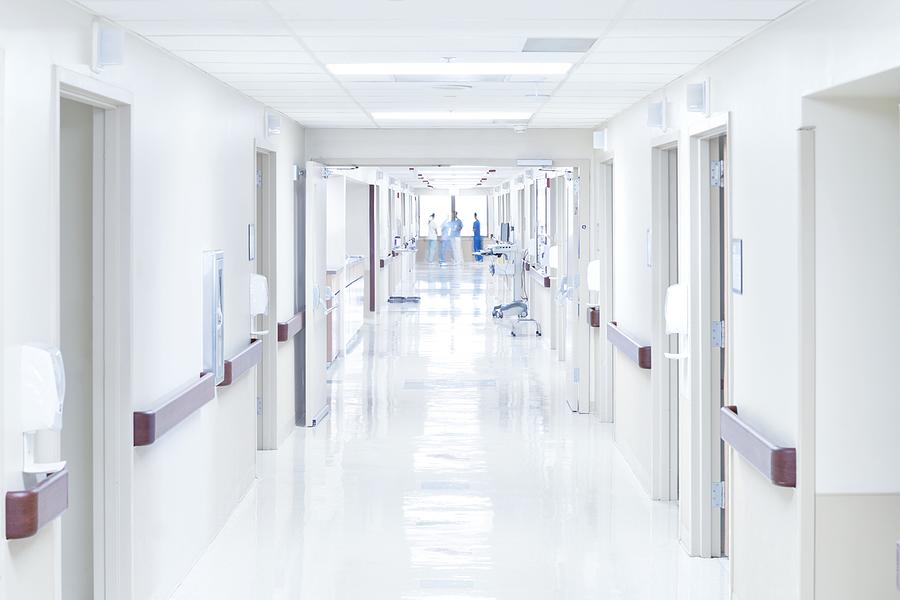View down hospital corridor #1 Photograph by Science Photo Library