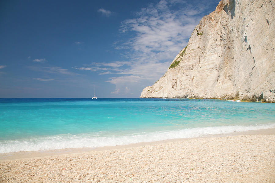 View From Beach, Navagio Bay Photograph by David C Tomlinson