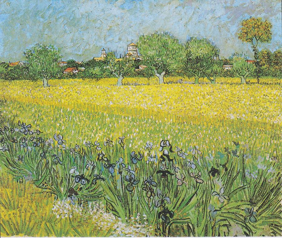 Vincent Van Gogh Painting - View of Arles with Irises #2 by Celestial Images