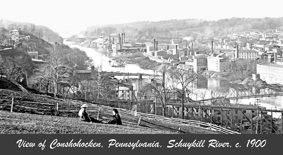 View of Conshohocken Pennsylvania c 1900 #2 Photograph by A Macarthur Gurmankin
