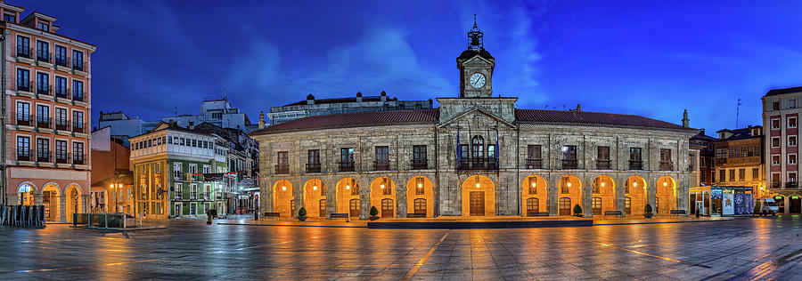 View Of Plaza De Espana Of Aviles Photograph by Panoramic Images - Fine ...