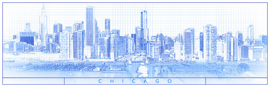 View Of Skylines In A City, Chicago #1 Photograph by Panoramic Images