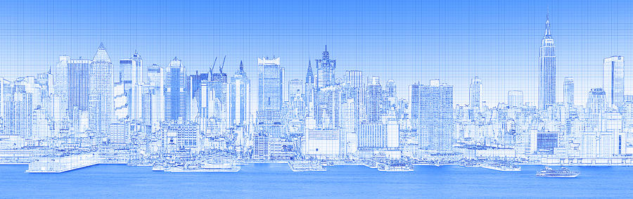 View Of Skylines In A City, Manhattan #1 Photograph by Panoramic Images
