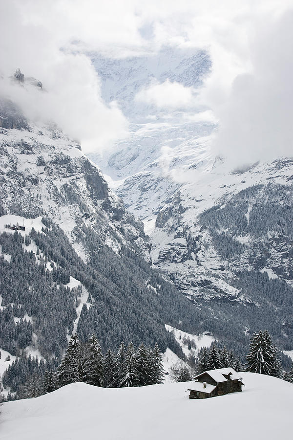 View Of Snow-covered Alpine Huts #1 Photograph by Henry Georgi
