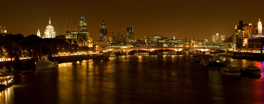 Architecture Photograph - View Of Thames River From Waterloo #1 by Panoramic Images