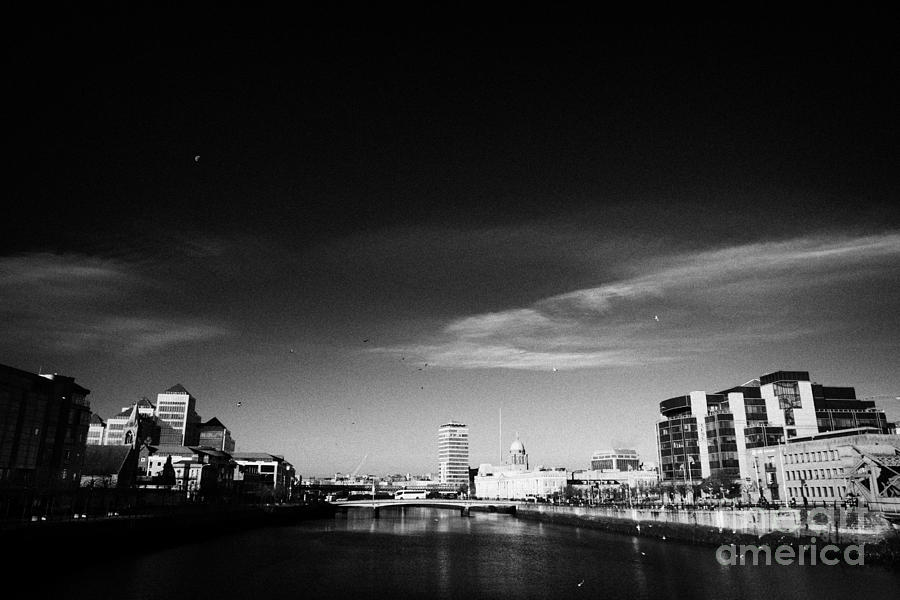 City Photograph - View Of The River Liffey Custom House Quay And Dublin Skyline Republic Of Ireland #1 by Joe Fox