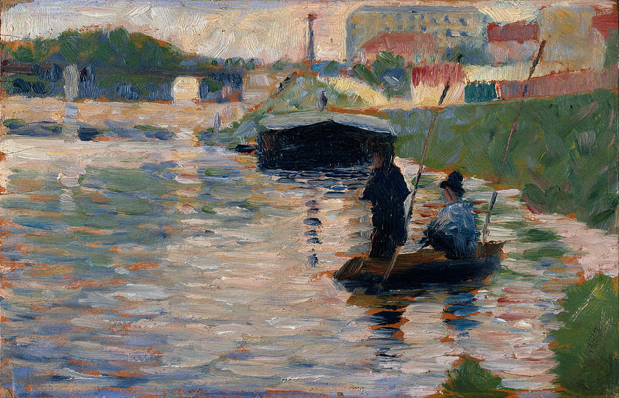 View of the Seine #1 Painting by Georges Seurat