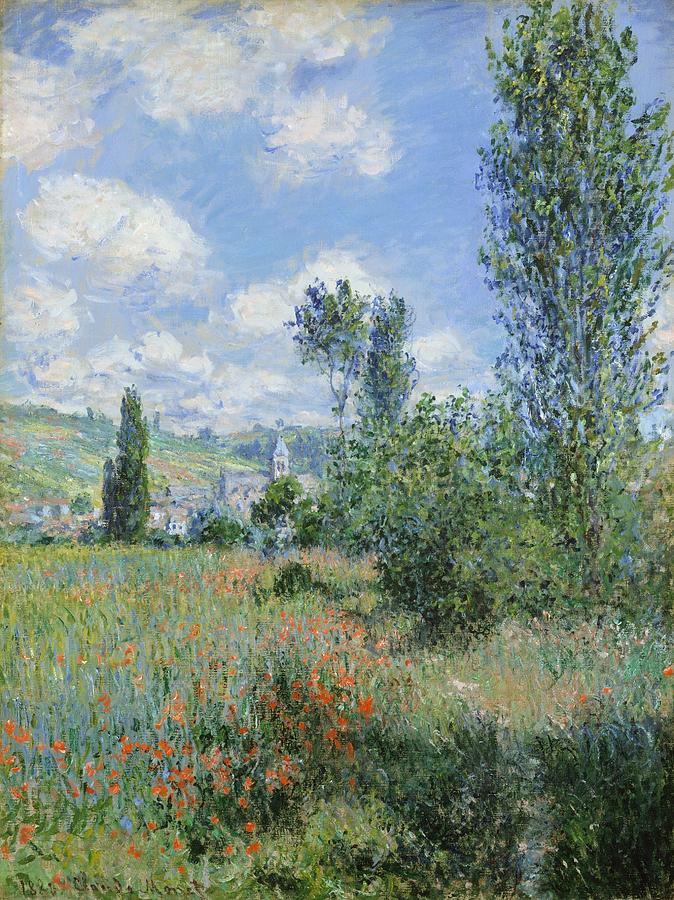 Claude Monet Painting - View of Vetheuil #1 by Claude Monet