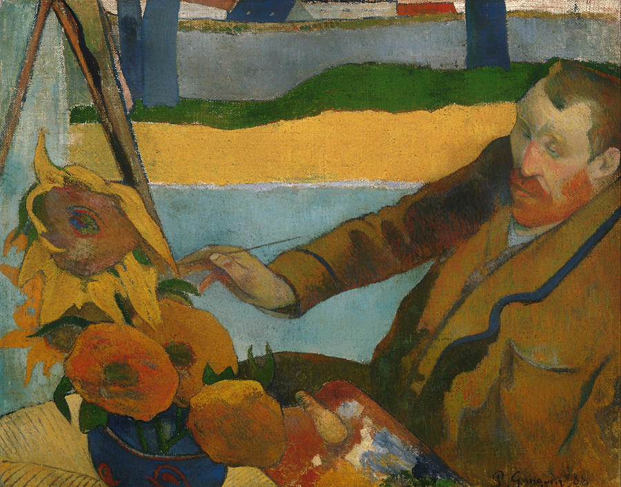 Vincent van Gogh painting sunflowers #6 Painting by Paul Gauguin