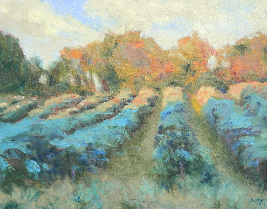 Nature Painting - Vineyard Evening by Michael Camp