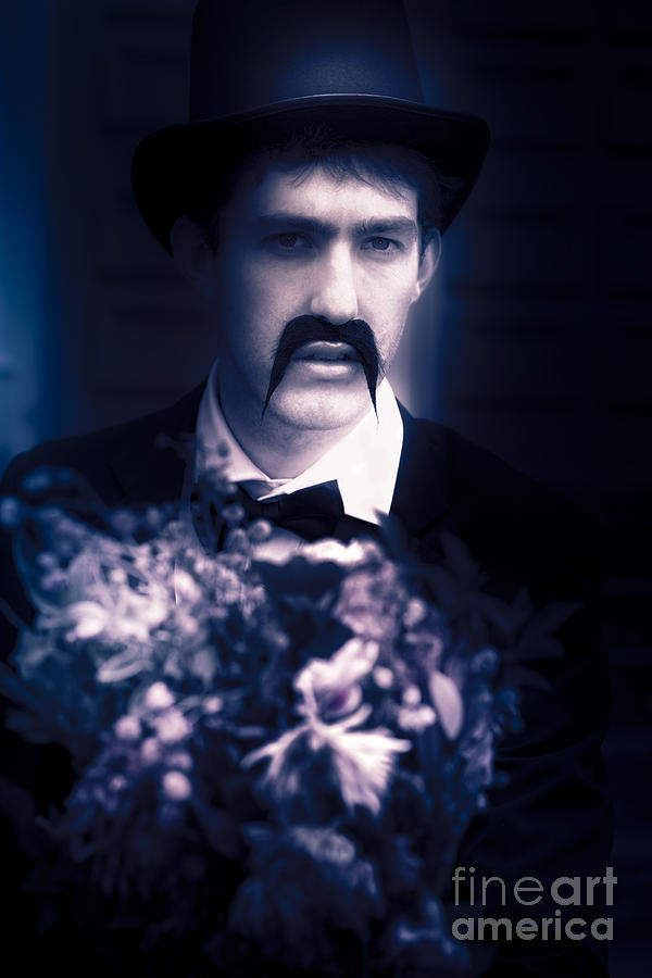 Vintage Man With Flowers Photograph by Jorgo Photography - Pixels