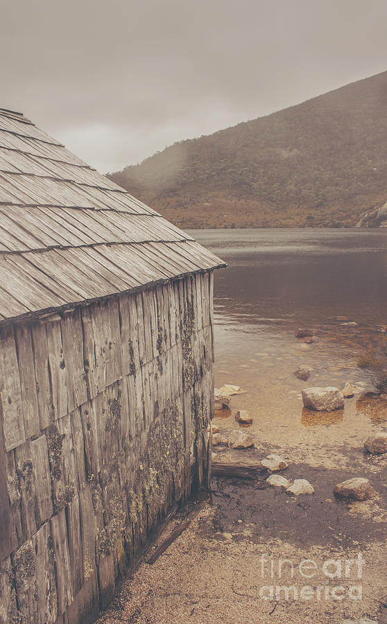 Vintage photo of an Australian boat shed #1 Photograph by Jorgo Photography