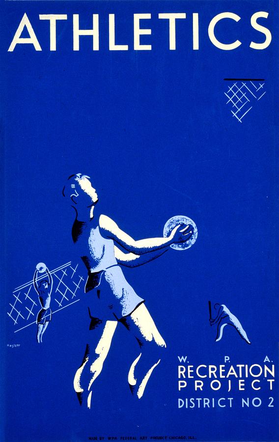 Vintage Poster WPA Athletics 2 Photograph by Benjamin Yeager Fine