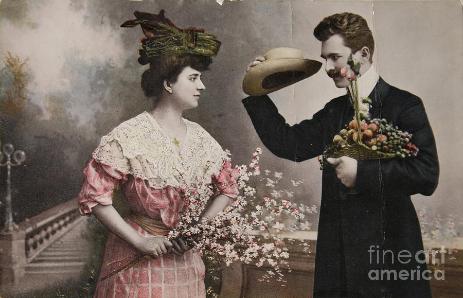 Vintage victorian courting. Photograph by Patricia Hofmeester