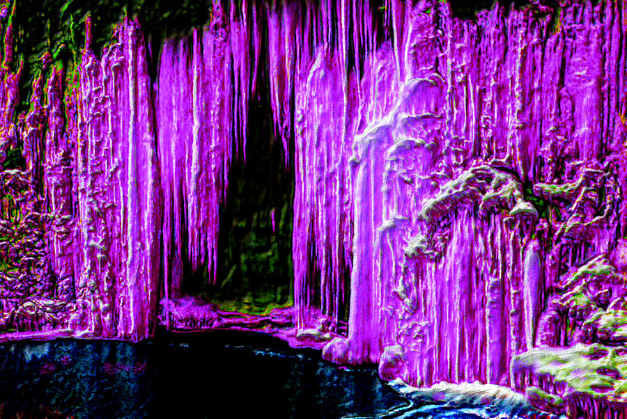Violet Crystal Cave #2 Painting by Bruce Nutting